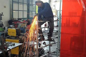 Maintenance and assembly of industrial machinery with welding of mechanical parts