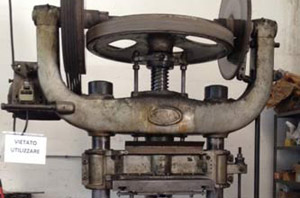 Industrial mechanical press maintenance in our workshop
